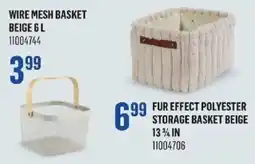 Canac Wire Mesh Basket Beige offer