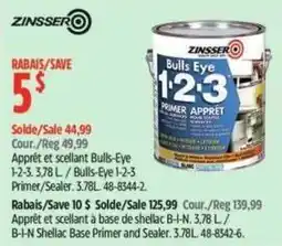 Canadian Tire Zinsser Bulls Eye 1-2-3 Primer and Sealer offer