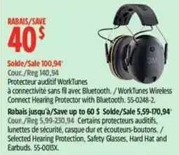 Canadian Tire 3M WorkTunes Wireless Connect Hearing Protector offer