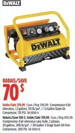 Canadian Tire DeWalt 13-Gallon Quiet Air Compressor offer