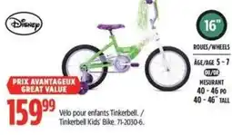 Canadian Tire Disney Tinkerbell Kids' Bike offer