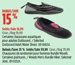 Canadian Tire Outbound adult water shoes offer