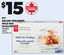 Loblaws PC bacon-wrapped wild sea scallops offer