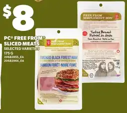 Loblaws PC free from sliced meats offer