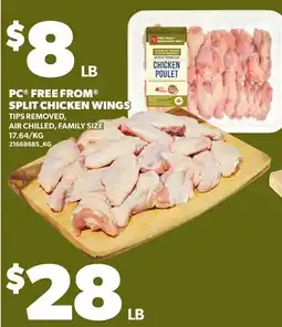 Loblaws PC free from split chicken wings offer