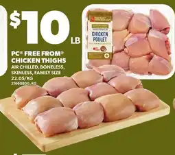 Loblaws PC free from chicken thighs offer
