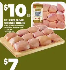 Loblaws PC free from chicken thighs offer