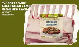 Loblaws PC Australian lamb frenched rack offer