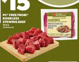 Loblaws PC free from boneless stewing beef offer