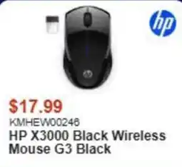 Canada Computers Hp x3000 black wireless mouse g3 black offer