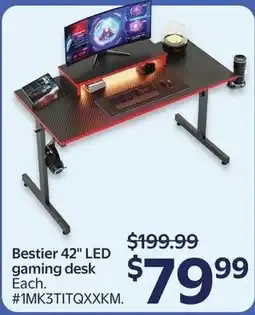 Walmart Bestier 42" LED gaming desk offer