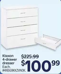 Walmart Ktaxon 4-drawer dresser offer