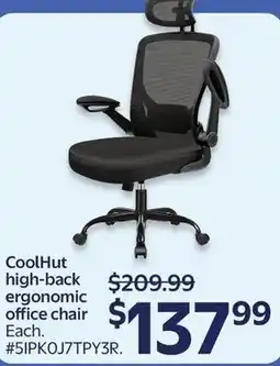 Walmart CoolHut high-back ergonomic office chair offer