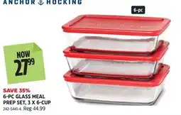 Canadian Tire Anchor hocking 6-pc glass meal prep set offer