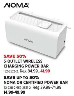 Canadian Tire Noma 5-outlet wireless charging power bar offer
