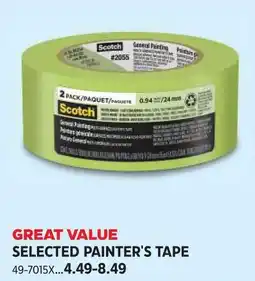 Canadian Tire Scotch selected painter's tape offer
