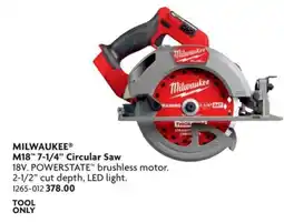 Home Hardware Milwaukee M18 7-1/4" Circular Saw offer