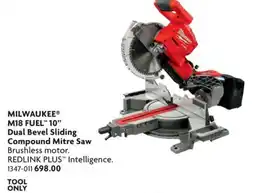 Home Hardware Milwaukee M18 FUEL 10" Dual Bevel Sliding Compound Mitre Saw offer