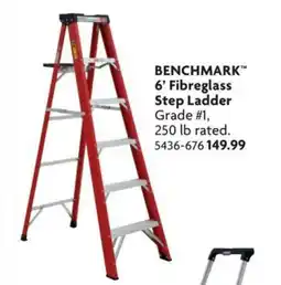 Home Hardware Benchmark 6' Fibreglass Step Ladder offer