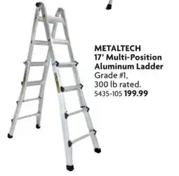 Home Hardware Metaltech 17' Multi-Position Aluminum Ladder offer