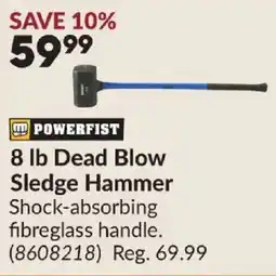 Princess Auto Powerfist 8 lb Dead Blow Sledge Hammer offer