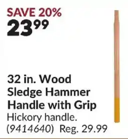 Princess Auto Wood Sledge Hammer Handle with Grip offer