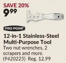 Princess Auto Pro Point 12-in-1 Stainless-Steel Multi-Purpose Tool offer