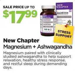 Metro New Chapter Magnesium + Ashwagandha offer