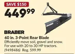 Princess Auto Braber 60 in. 3-Point Rear Blade offer