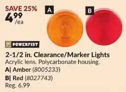 Princess Auto Powerfist 2-1/2 in. Clearance/Marker Lights offer