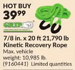 Princess Auto Grip kinetic recovery rope offer