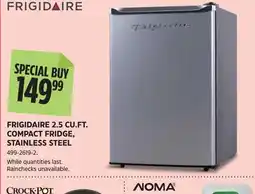Canadian Tire Frigidaire compact fridge stainless steel offer