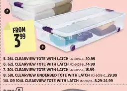 Canadian Tire clearview tote with latch offer