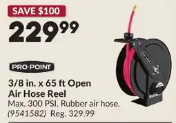 Princess Auto Pro Point 3/8 in. x 65 ft Open Air Hose Reel offer