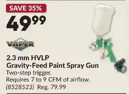 Princess Auto Vaper 2.3 mm HVLP Gravity-Feed Paint Spray Gun offer