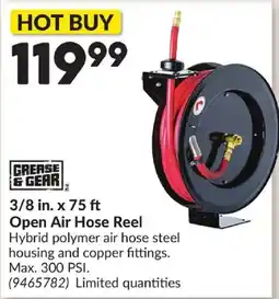 Princess Auto Grease & Gear Open Air Hose Reel offer