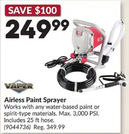 Princess Auto Vaper airless paint sprayer offer