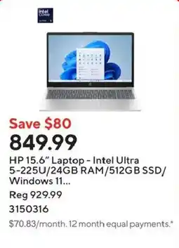 Staples Hp 15.6" laptop offer