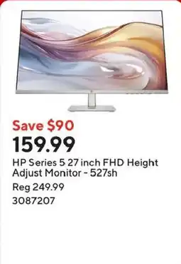 Staples Hp series 5 27 inch fhd height adjust monitor - 527sh offer