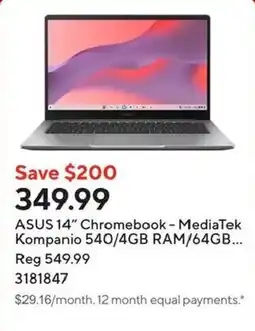 Staples Asus 14" chromebook offer