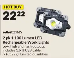 Princess Auto Ultra Performance 1,100 Lumen LED Rechargeable Work Lights offer