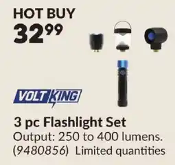 Princess Auto Volt King 3 pc Flashlight Set offer