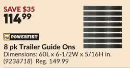 Princess Auto Powerfist trailer guide ons offer