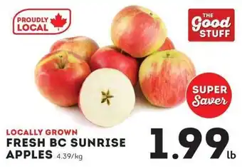 Fresh bc sunrise apples