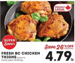 IGA Fresh bc chicken thighs offer