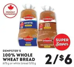IGA Dempster's 100% whole wheat bread offer