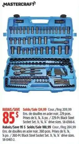 Canadian Tire Mastercraft 229-Pc Black Steel Socket Set offer