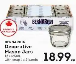 IGA Bernardin decorative mason jars offer