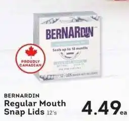 IGA Bernardin regular mouth snap lids offer