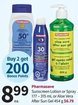 Pharmasave Pharmasave Sunscreen Lotion or Spray offer